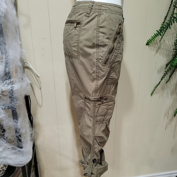 Michael Kors Roll Up Cuff Pocket Khaki Cargo Pants - Picture 7 of 13